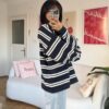 Lindy Navy Striped Sweater
