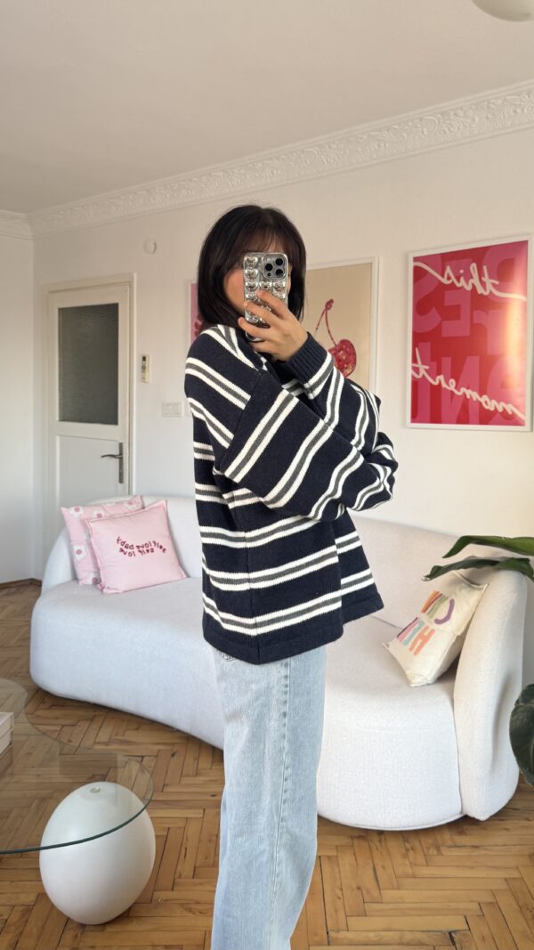 Lindy Navy Striped Sweater