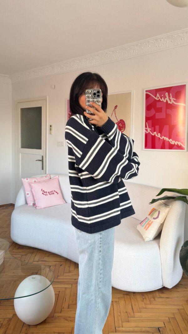 IMG_1158 Lindy Navy Striped Sweater