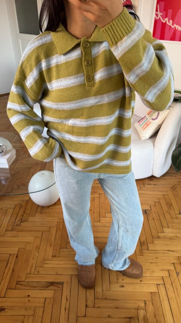 Lindy Green Striped Sweater