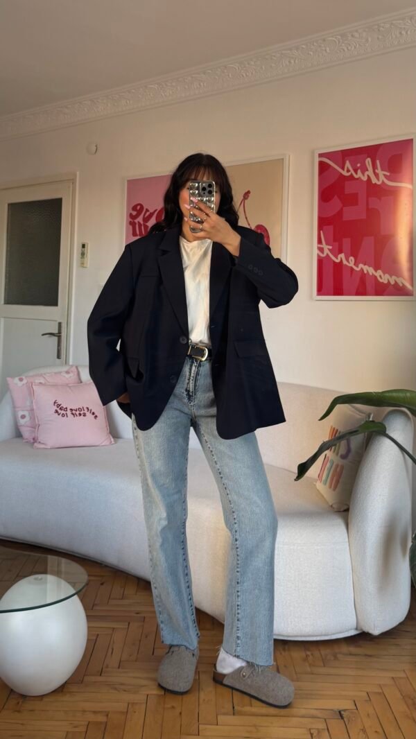 Ferya Navy Oversize Blazer