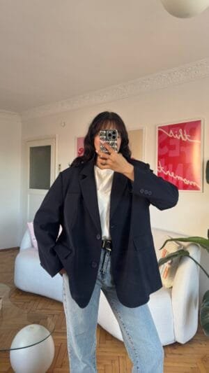 Ferya Navy Oversize Blazer