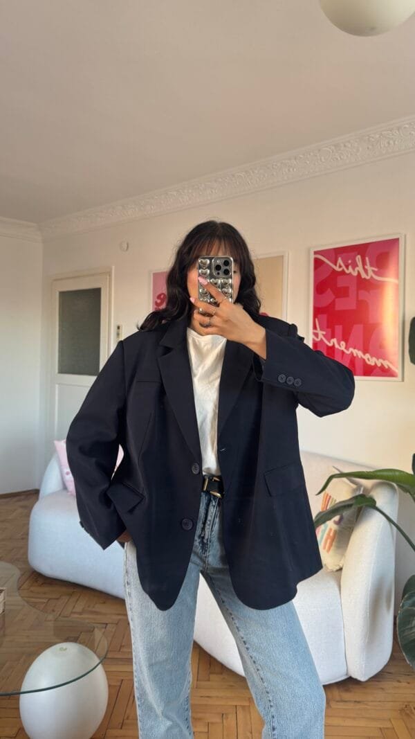 Ferya Navy Oversize Blazer