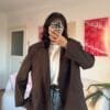 Ferya Dark Brown Oversize Blazer