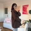 Ferya Dark Brown Oversize Blazer