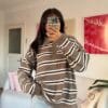 Lindy Beige Striped Sweater