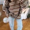 Lindy Beige Striped Sweater