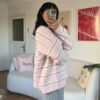 Lindy Baby Pink Striped Sweater