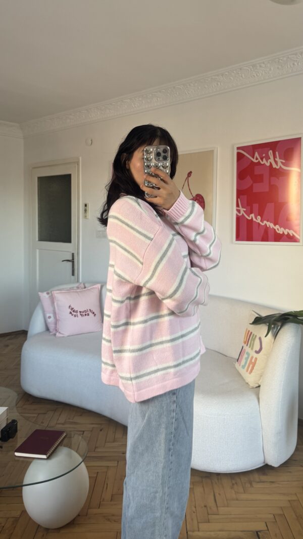 Lindy Baby Pink Striped Sweater