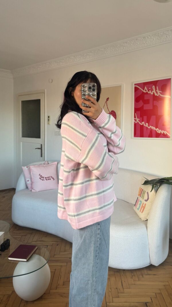 Lindy Baby Pink Striped Sweater