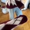 Remy Baklava Burgundy/White Sweater