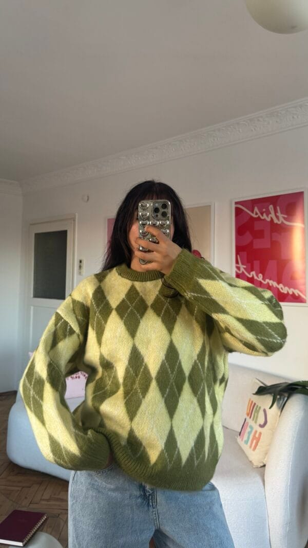 Remy Baklava Green/Yellow Sweater