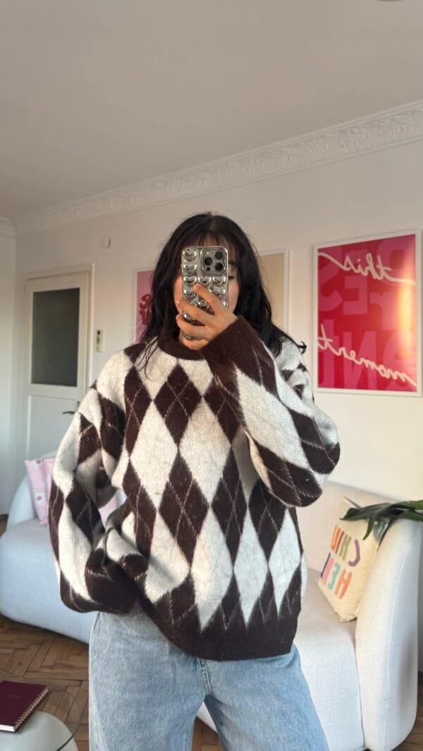 Remy Baklava Brown/White Sweater