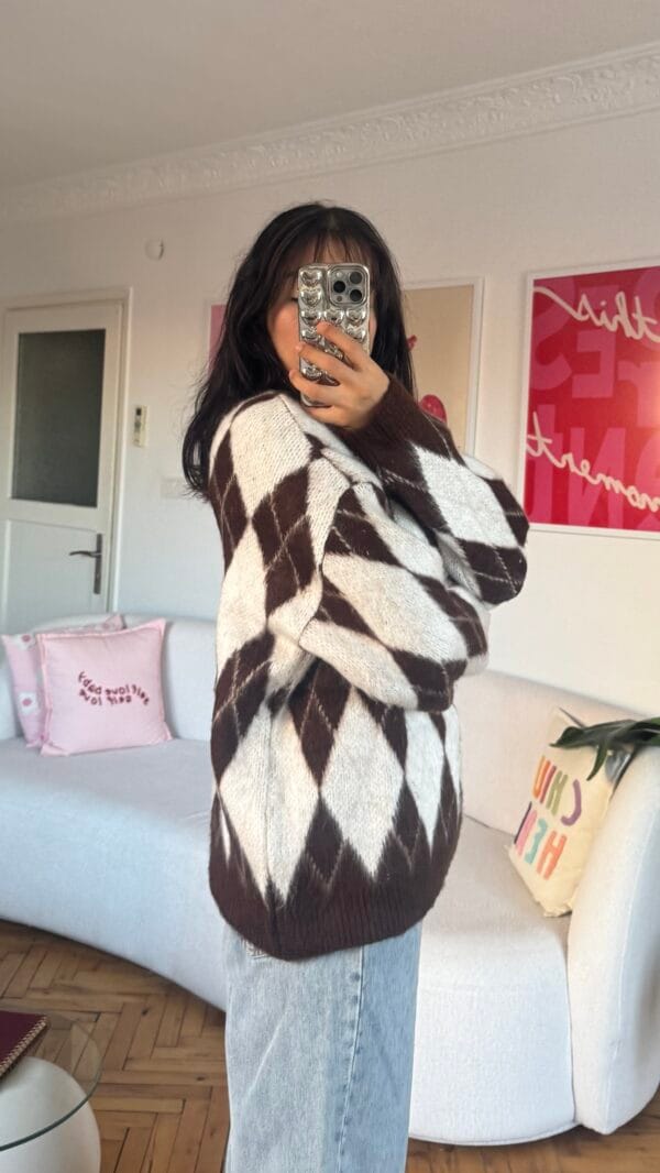 Remy Baklava Brown/White Sweater