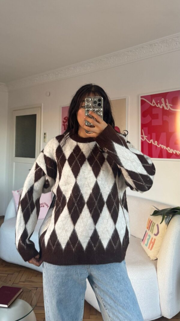 Remy Baklava Brown/White Sweater