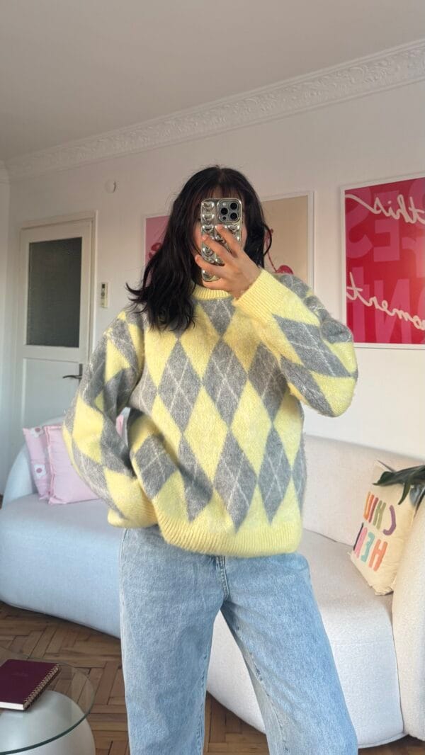 Remy Baklava Yellow/Grey Sweater