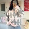 Remy Baklava Baby Pink/Grey Sweater
