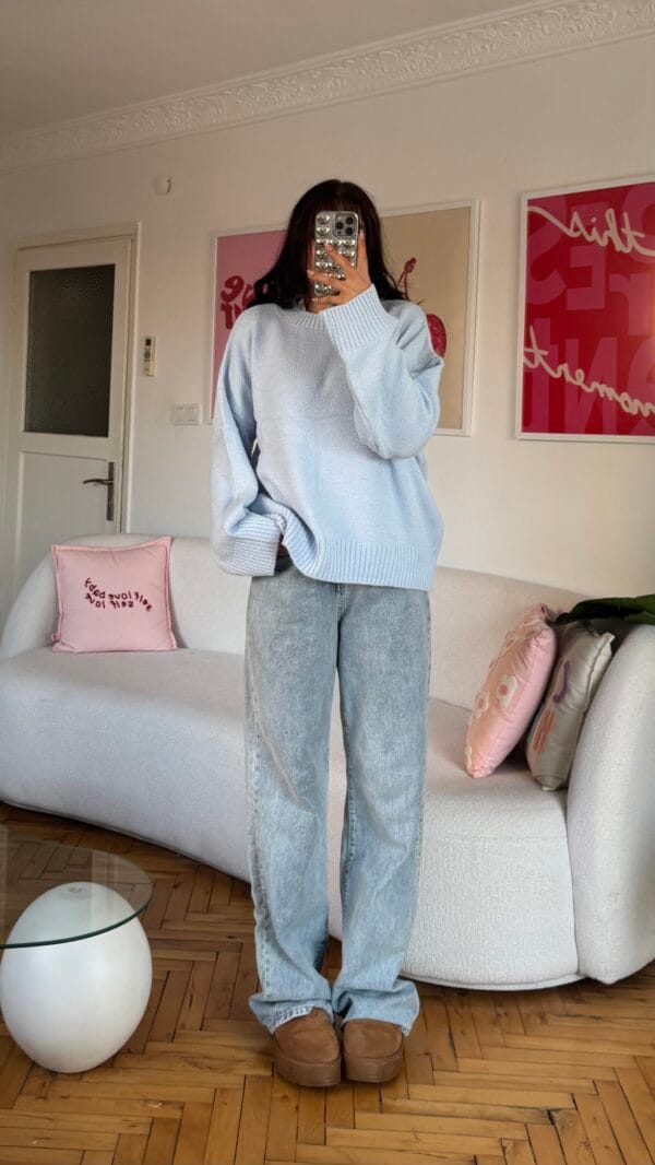 Sandy Baby Blue Sweater