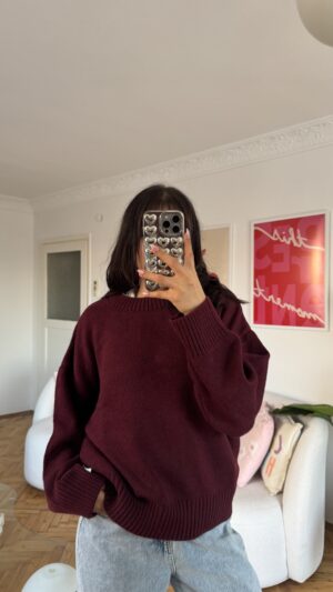 Sandy Burgundy Sweater