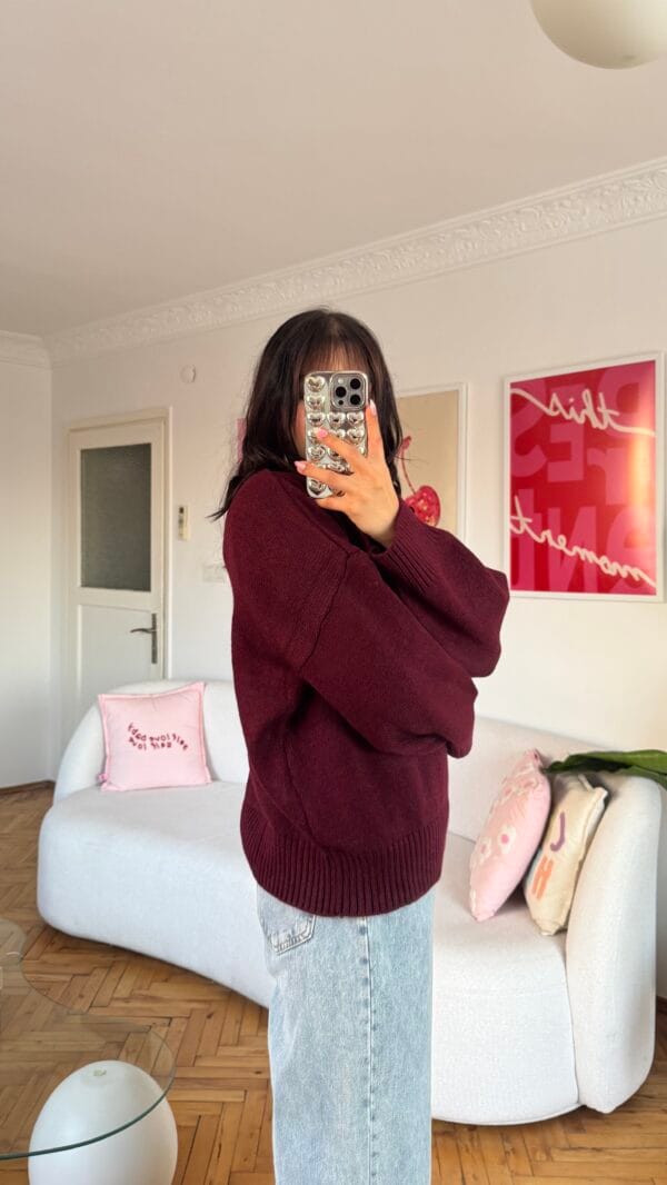 Sandy Burgundy Sweater