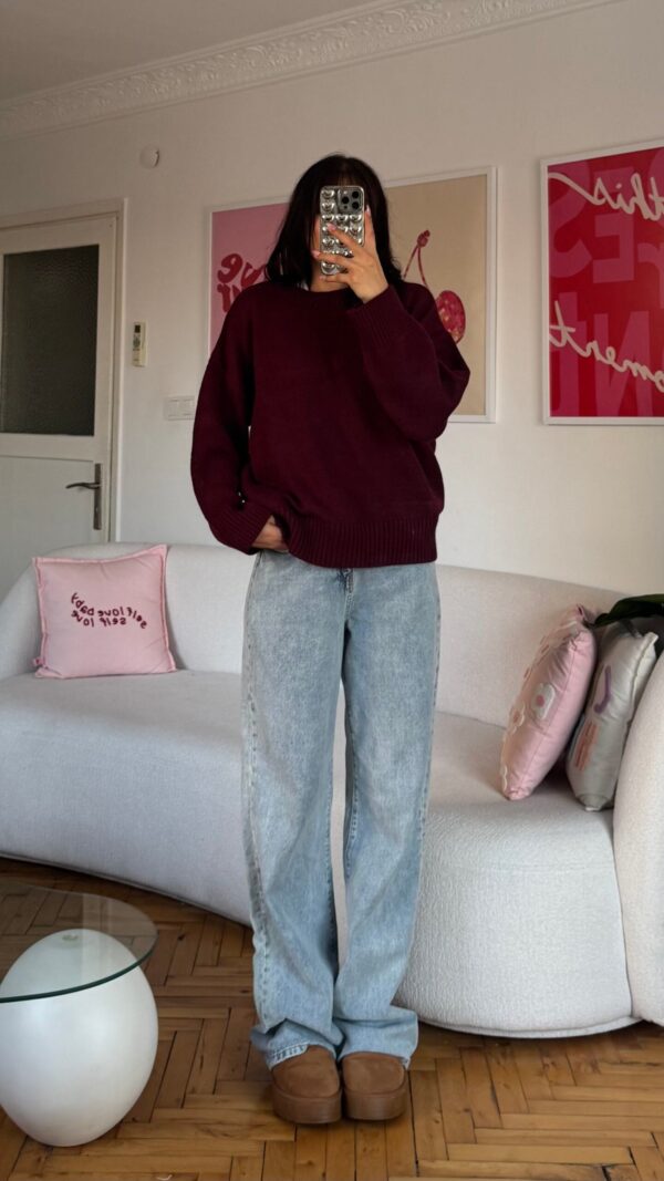 Sandy Burgundy Sweater