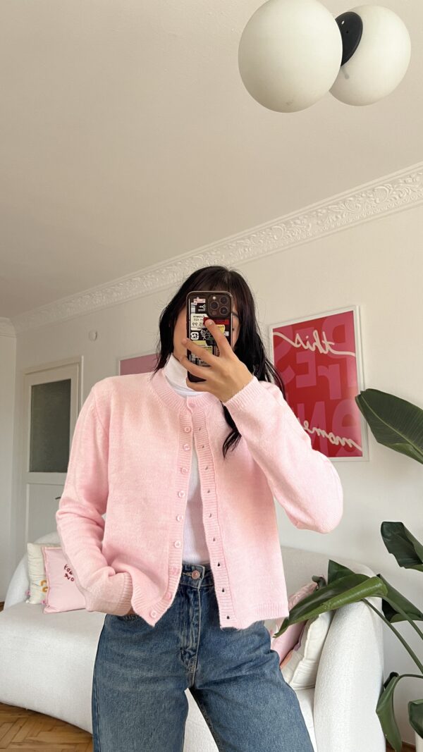 Eliora Baby Pink Cardigan