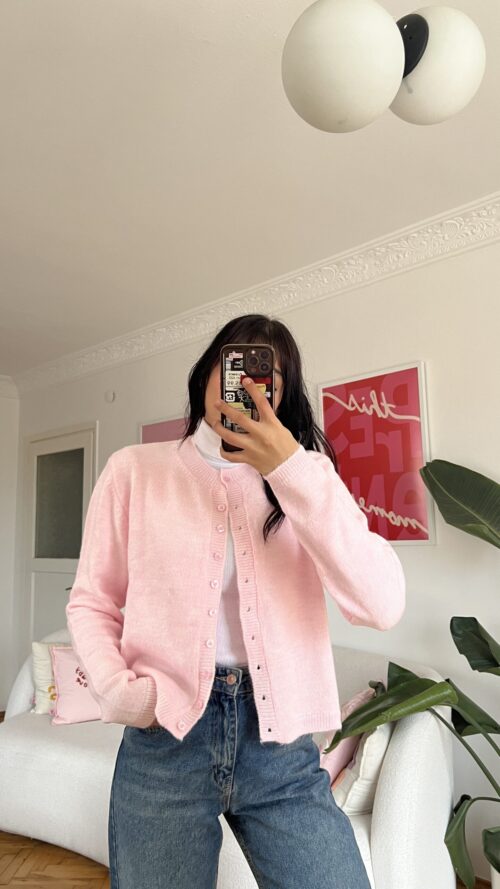 Eliora Baby Pink Cardigan