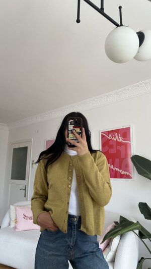 Eliora Olive Green Cardigan