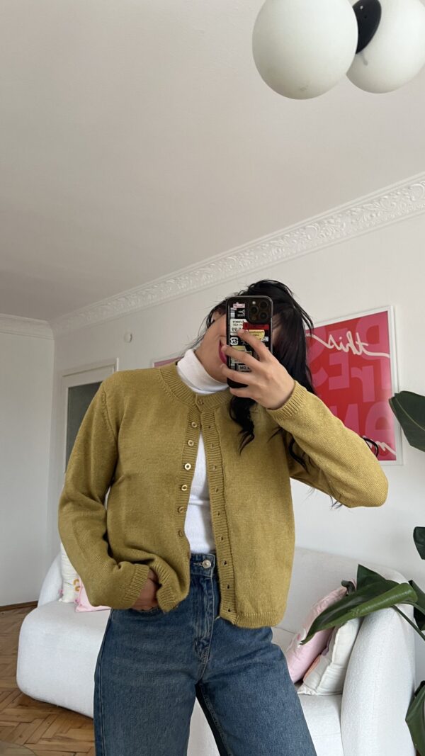 Eliora Olive Green Cardigan