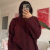 Barox Burgundy Oversize Sweater