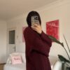 Barox Burgundy Oversize Sweater