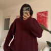 Barox Burgundy Oversize Sweater
