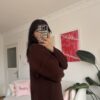 Ebru Dark Brown Unisex Zipped Sweater