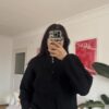 Ebru Black Unisex Zipped Sweater