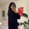 Ebru Navy Unisex Zipped Sweater