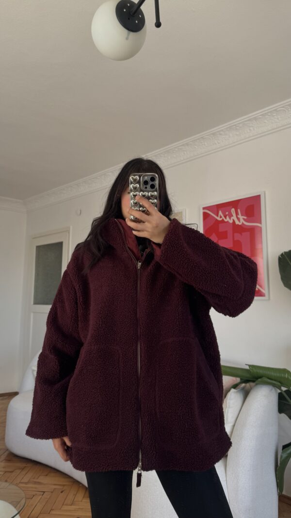 Pinterest Teddy Burgundy Jacket