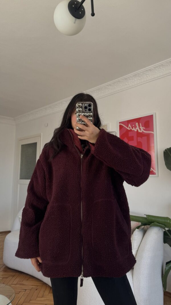 Pinterest Teddy Burgundy Jacket