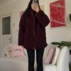 Pinterest Teddy Burgundy Jacket