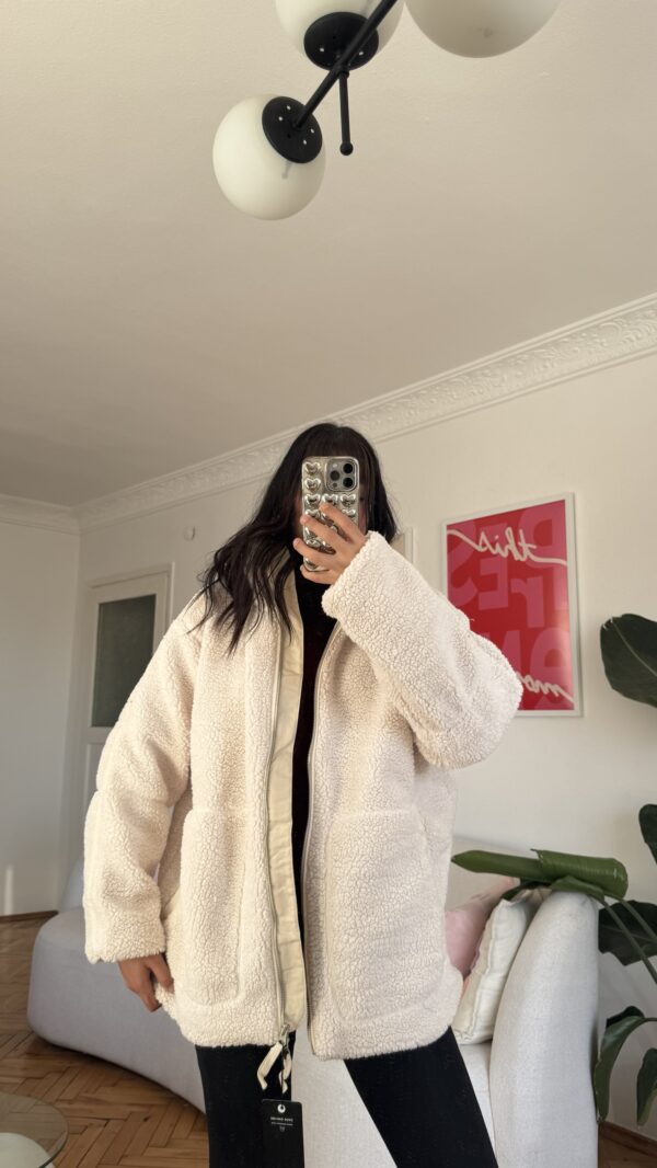 Pinterest Teddy Creamy Oversize Jacket