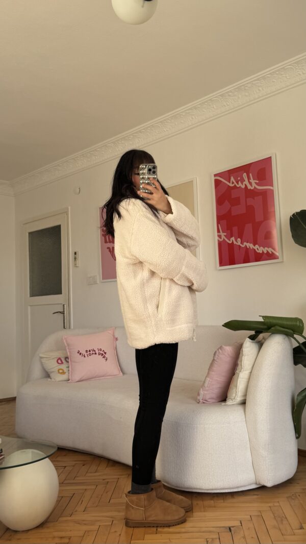 Pinterest Teddy Creamy Oversize Jacket