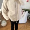 Pinterest Teddy Creamy Oversize Jacket