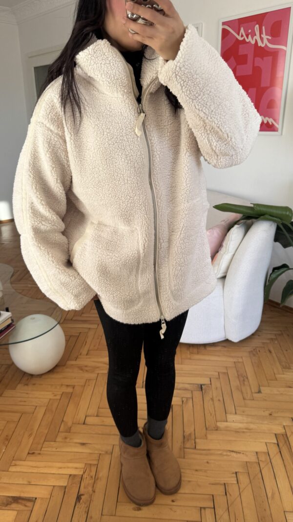 Pinterest Teddy Creamy Oversize Jacket