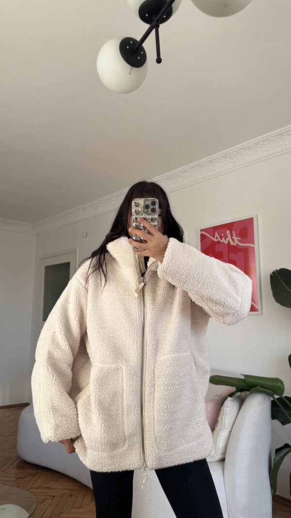 Pinterest Teddy Creamy Oversize Jacket