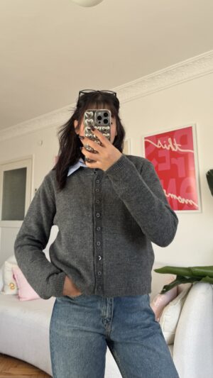 Eliora Dark Grey Cardigan