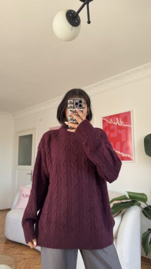 New Amelia Burgundy Sweater