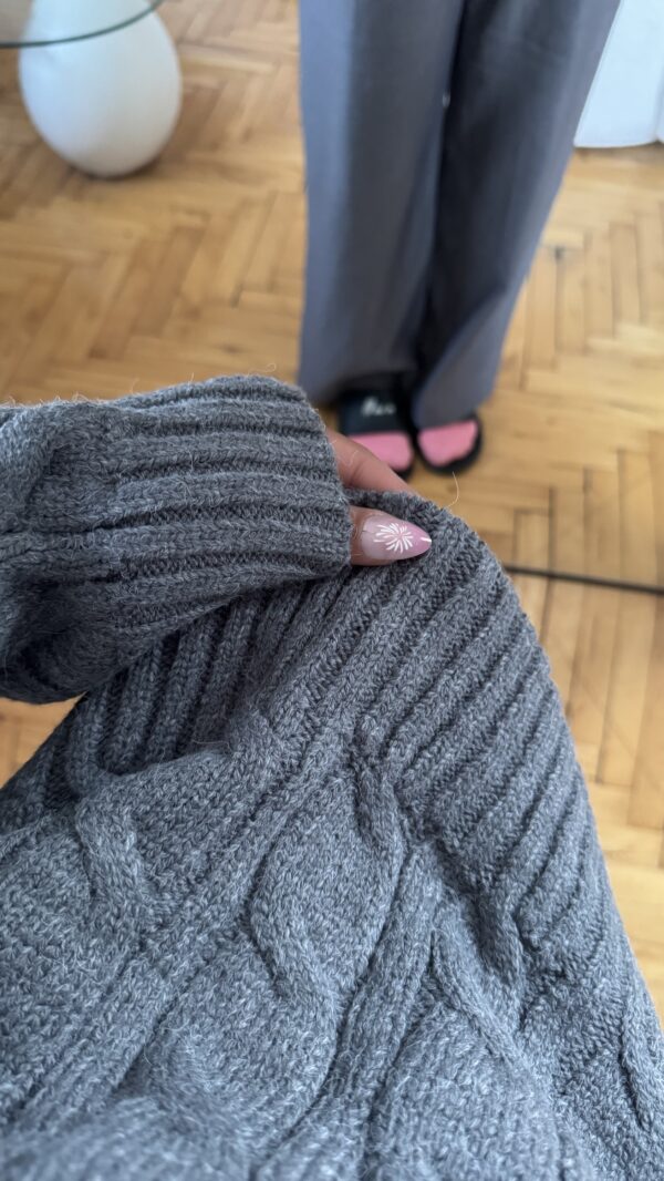 Snoozy Dark Grey Turtle Neck Sweater