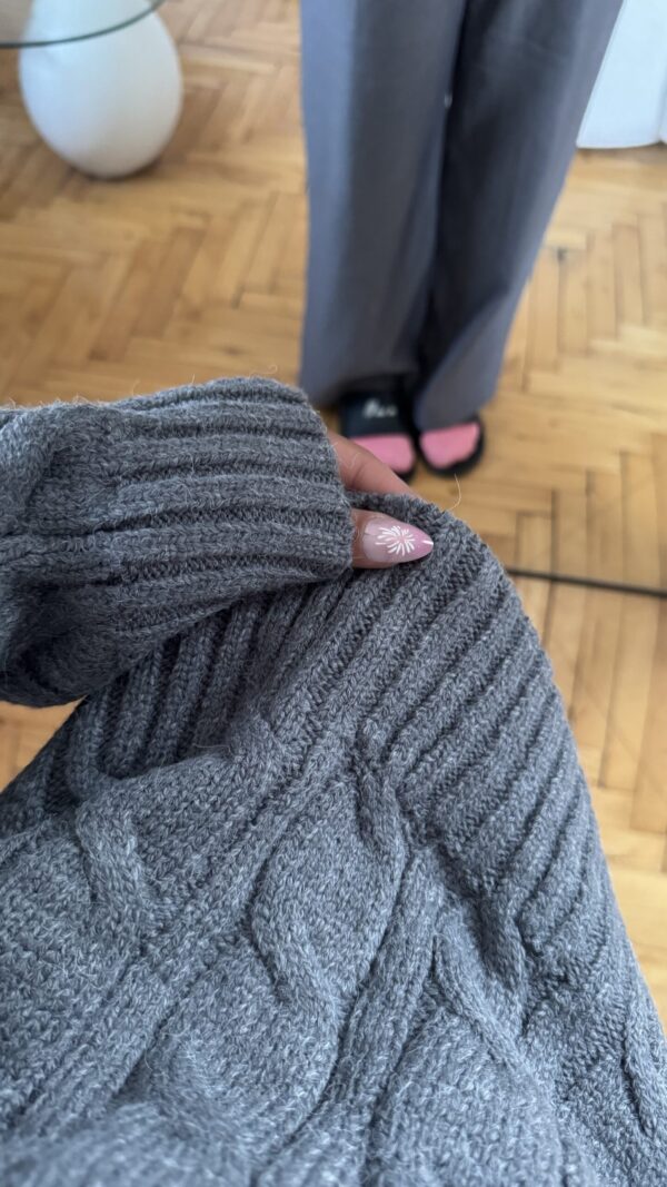 Snoozy Dark Grey Turtle Neck Sweater