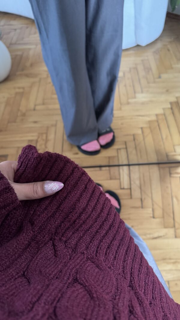 Snoozy Burgundy Turtle Neck Sweater