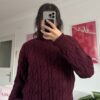 Snoozy Burgundy Turtle Neck Sweater