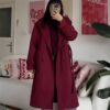Stella Burgundy Coat Premuim Quality
